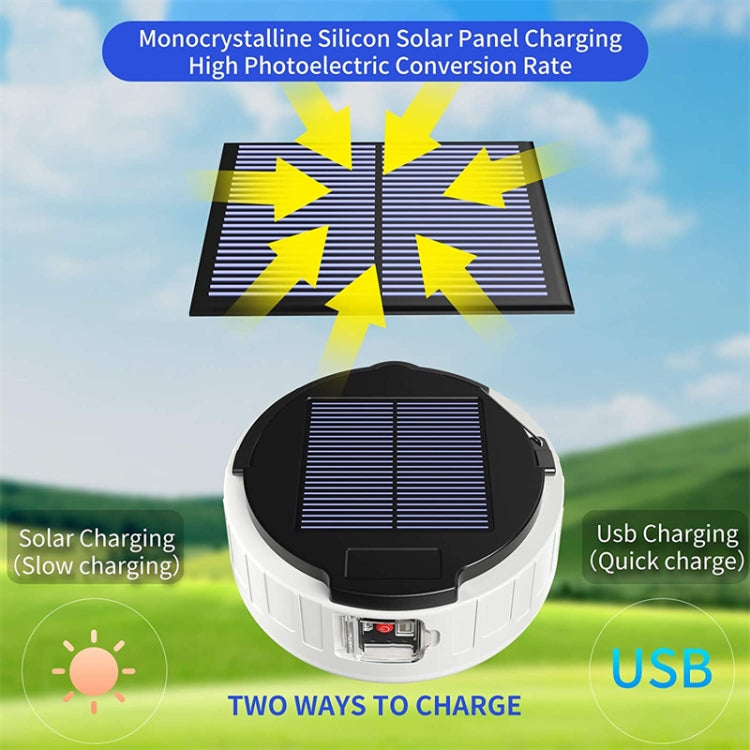 HB208 Solar Power 10W 37 LED Household Emergency Light Mobile Night Market Light Camping Light by buy2fix