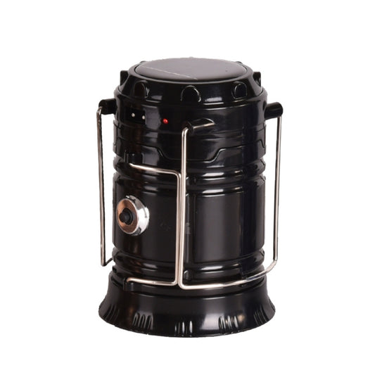 LED Tent Light Solar Rechargeable Camping Light Stretchable Multifunctional Lantern, Support USB Output (Black) - Camping Lighting by buy2fix | Online Shopping UK | buy2fix
