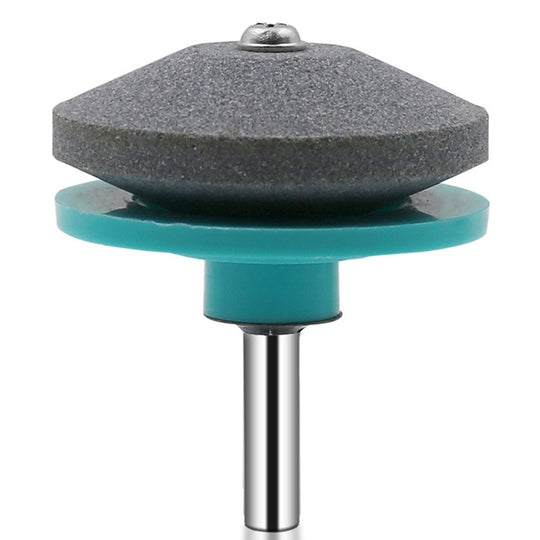 6 PCS Grinding Stone Industrial Electric Sharpener Mower Grinding Tool Wear Resistant Grinding Head, Specification: Plastic Cyan