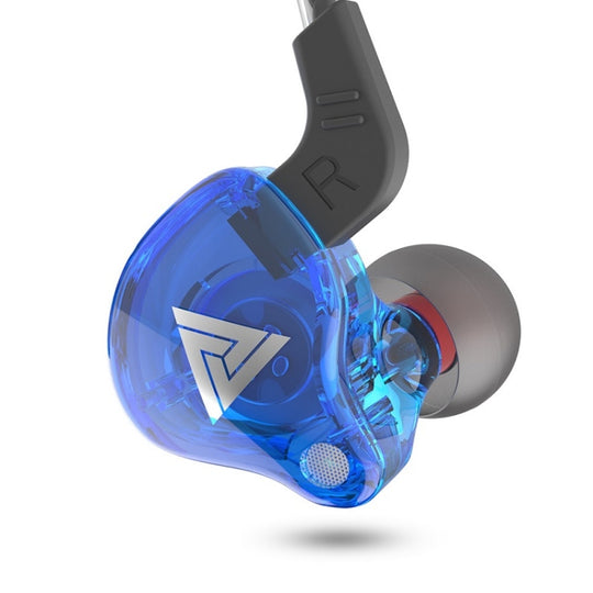 QKZ AK6 2 PCS  In-Ear 3.5mm Wired Subwoofer Sports Earphones(AK6-Blue)