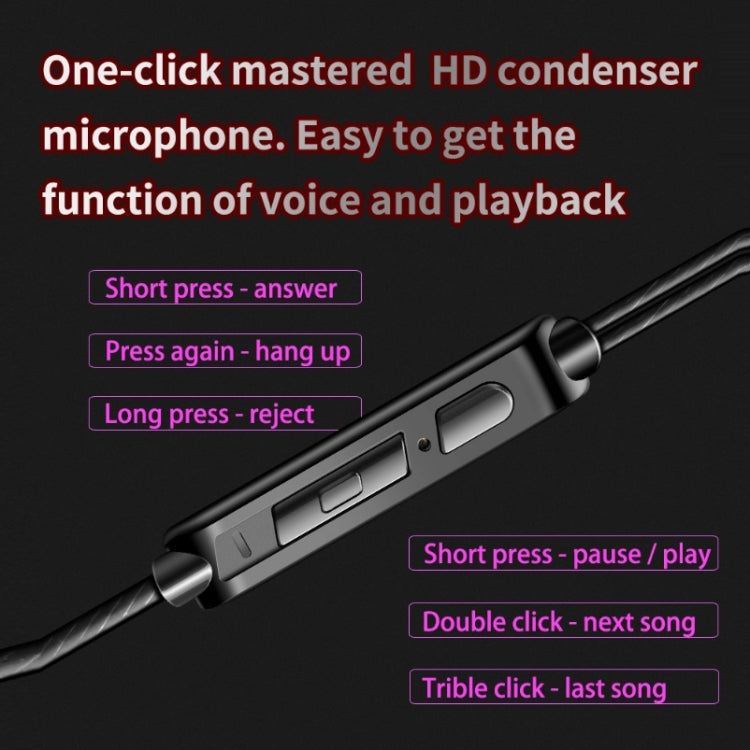 QKZ AK6 2 PCS  In-Ear 3.5mm Wired Subwoofer Sports Earphones(AK6-Transparent White) - In Ear Wired Earphone by QKZ | Online Shopping UK | buy2fix