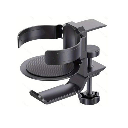 Rotating Cup Holder Headphone Holder Internet Cafe Monitor Headphone Hanger( Black) - Headset Stand by buy2fix | Online Shopping UK | buy2fix