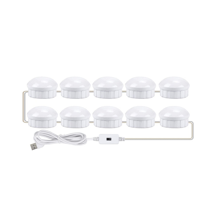 LED Makeup Mirror Light Beauty Fill Light Hand Sweep Sensor Mirror Front Light, Power source: 10 Bulbs(Natural White) - Sensor LED Lights by buy2fix | Online Shopping UK | buy2fix