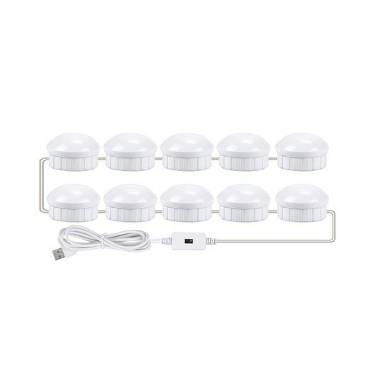 LED Makeup Mirror Light Beauty Fill Light Hand Sweep Sensor Mirror Front Light, Power source: 10 Bulbs(Natural White) - Sensor LED Lights by buy2fix | Online Shopping UK | buy2fix