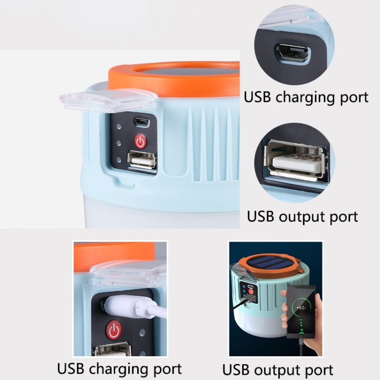 Solar Camping Light Household Outdoor LED Lighting Bulb Light, Style: 509 Charging (Blue Orange) by buy2fix