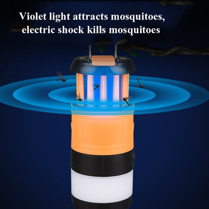 Outdoor LED Waterproof Electric Mosquito Killer Lamp Camping Lamp Flashlight(Orange) by buy2fix
