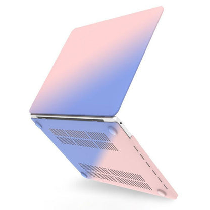 Hollow Style Cream Style Laptop Plastic Protective Case For MacBook Pro 15 A1707 & A1990 2016(Rose Pink Matching Tranquil Blue) by buy2fix