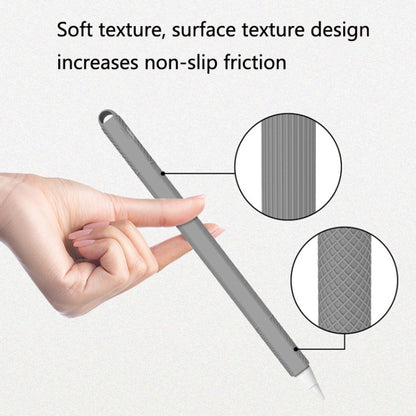 5 PCS Stylus Silicone Protective Case For Apple Pencil 2(White) by buy2fix