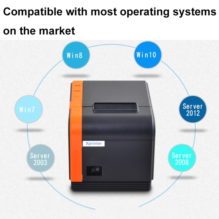 Xprinter XP-T58L 58mm Supermarket Cashier Receipt Thermal Printer, Spec: USB Port(EU Plug) - Receipt Printers by Xprinter | Online Shopping UK | buy2fix