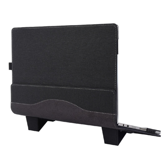 For Samsung Galaxy Book 2 Pro 360 15.6 inch Leather Laptop Anti-Fall Protective Case With Stand(Black)