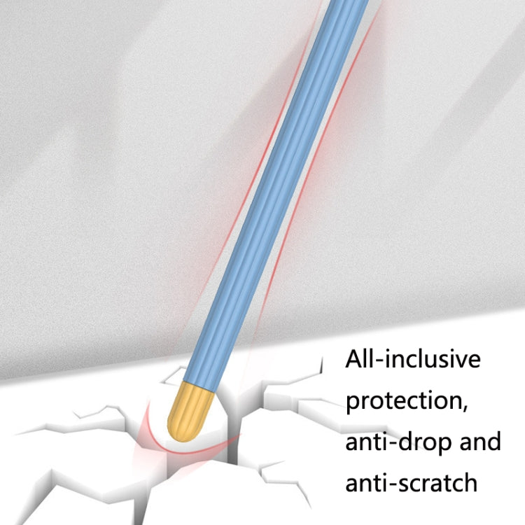 2 Sets 5 In 1 Stylus Silicone Protective Cover + Two-Color Pen Cap + 2 Nib Cases Set For Apple Pencil 1 (Black) by buy2fix