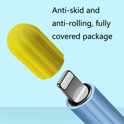 2 Sets 5 In 1 Stylus Silicone Protective Cover + Two-Color Pen Cap + 2 Nib Cases Set For Apple Pencil 1 (Lavender) by buy2fix