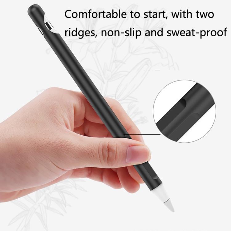 2 Sets 4 In 1 Stylus Silicone Protective Cover + Anti-Lost Rope Set For Apple Pencil 1(Business Gray) by buy2fix