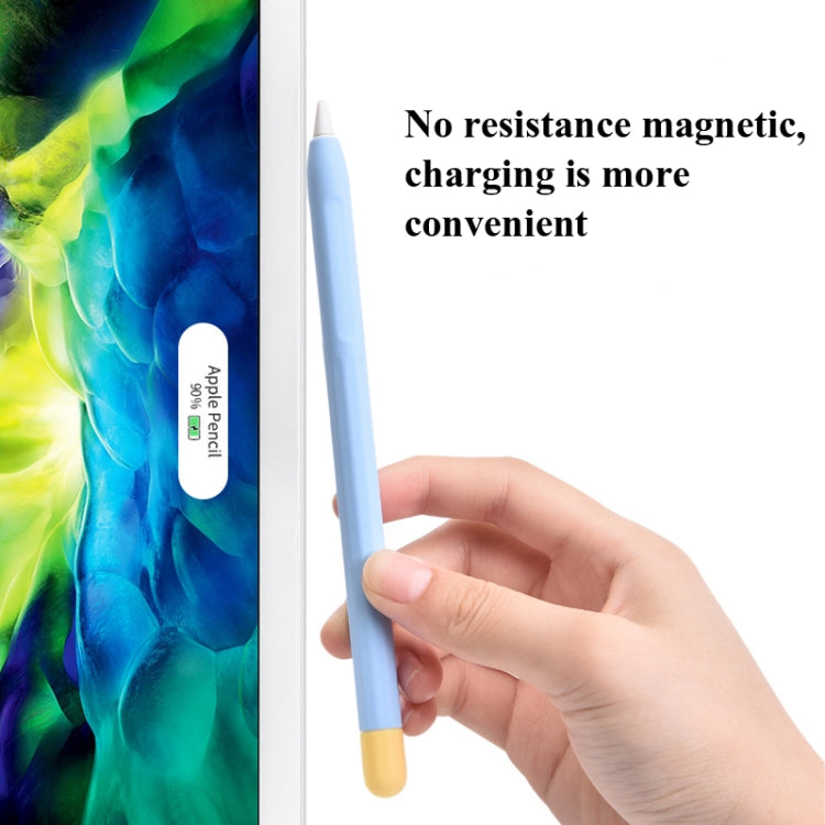 5sets 3 in 1 Stylus Silicone Protective Cover + Two-Color Pen Cap Set For Apple Pencil 2(Sky Blue) by buy2fix