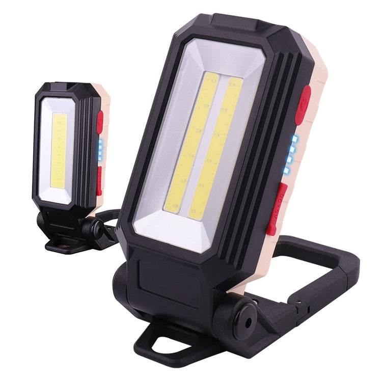W559 2 COB + T6 Glare Car Inspection Working Light USB Charging LED Folding Camping Lamp with Hook + Magnet by buy2fix