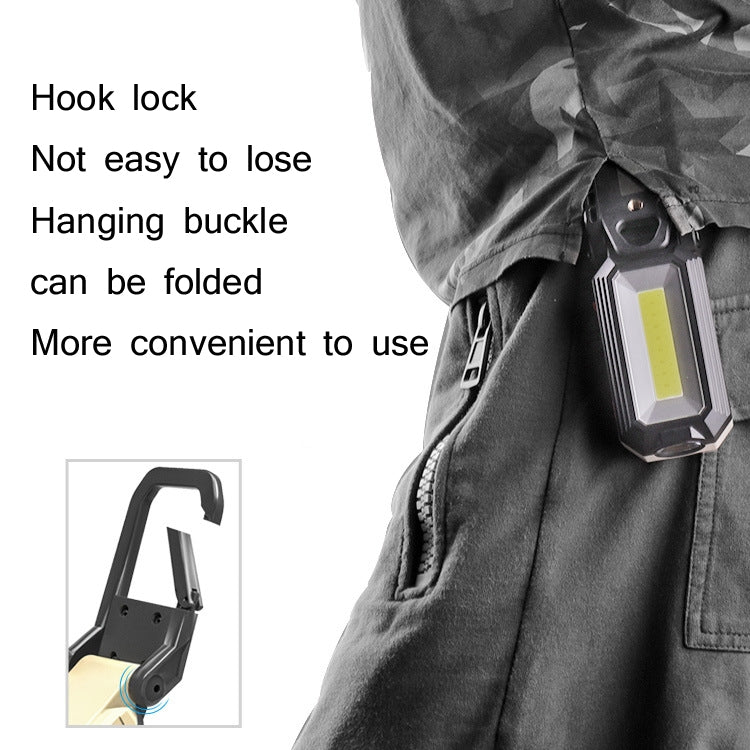 W559 2 COB + T6 Glare Car Inspection Working Light USB Charging LED Folding Camping Lamp with Hook + Magnet by buy2fix