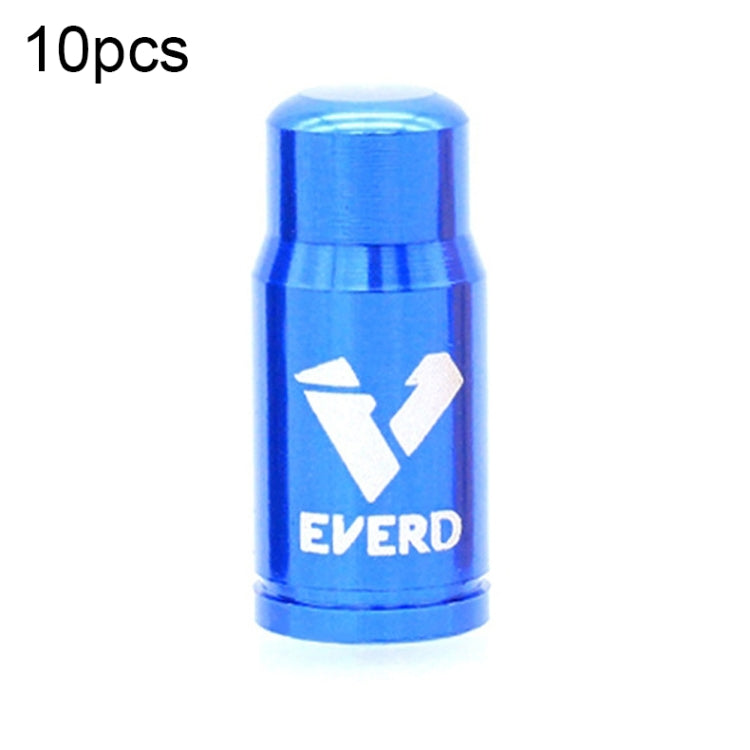 10 PCS EVERD ZH419 Mountain Road Bike Aluminum Alloy Air Mouth Cap Car Tire Dust Door Cover, Colour: Presta (Blue) - Tire Valve Caps by buy2fix | Online Shopping UK | buy2fix