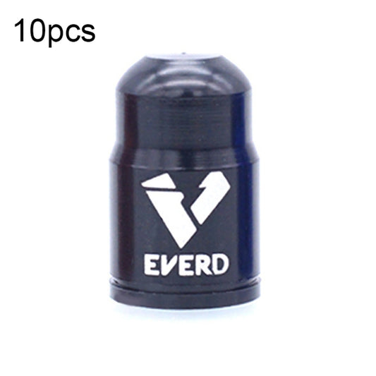 10 PCS EVERD ZH419 Mountain Road Bike Aluminum Alloy Air Mouth Cap Car Tire Dust Door Cover, Colour: Schrader (Black) - Tire Valve Caps by buy2fix | Online Shopping UK | buy2fix