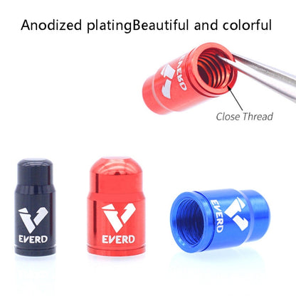 10 PCS EVERD ZH419 Mountain Road Bike Aluminum Alloy Air Mouth Cap Car Tire Dust Door Cover, Colour: Schrader (Red) - Tire Valve Caps by buy2fix | Online Shopping UK | buy2fix