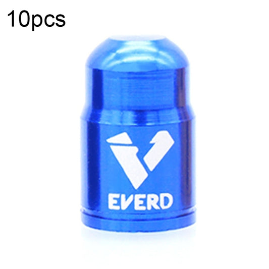 10 PCS EVERD ZH419 Mountain Road Bike Aluminum Alloy Air Mouth Cap Car Tire Dust Door Cover, Colour: Schrader (Blue) - Tire Valve Caps by buy2fix | Online Shopping UK | buy2fix