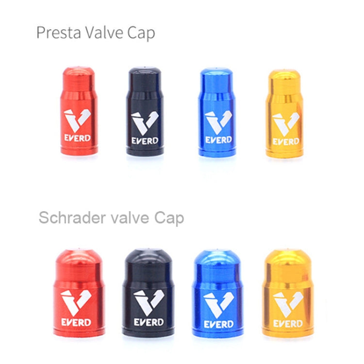 10 PCS EVERD ZH419 Mountain Road Bike Aluminum Alloy Air Mouth Cap Car Tire Dust Door Cover, Colour: Schrader (Gold) - Tire Valve Caps by buy2fix | Online Shopping UK | buy2fix