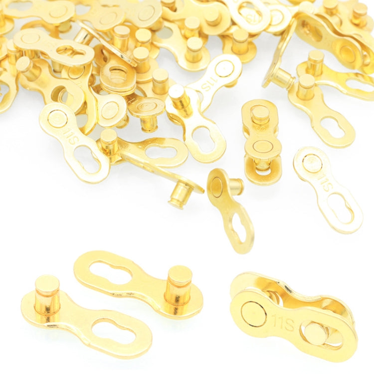 3 Pairs 10 Speed (Gold) ZH405 Mountain Road Bicycle Chain Magic Buckle Chain Quick Release Buckle - Bicycle Chains & Rounds by buy2fix | Online Shopping UK | buy2fix
