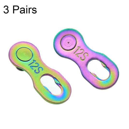 3 Pairs 12 Speed (Colorful) ZH405 Mountain Road Bicycle Chain Magic Buckle Chain Quick Release Buckle - Bicycle Chains & Rounds by buy2fix | Online Shopping UK | buy2fix