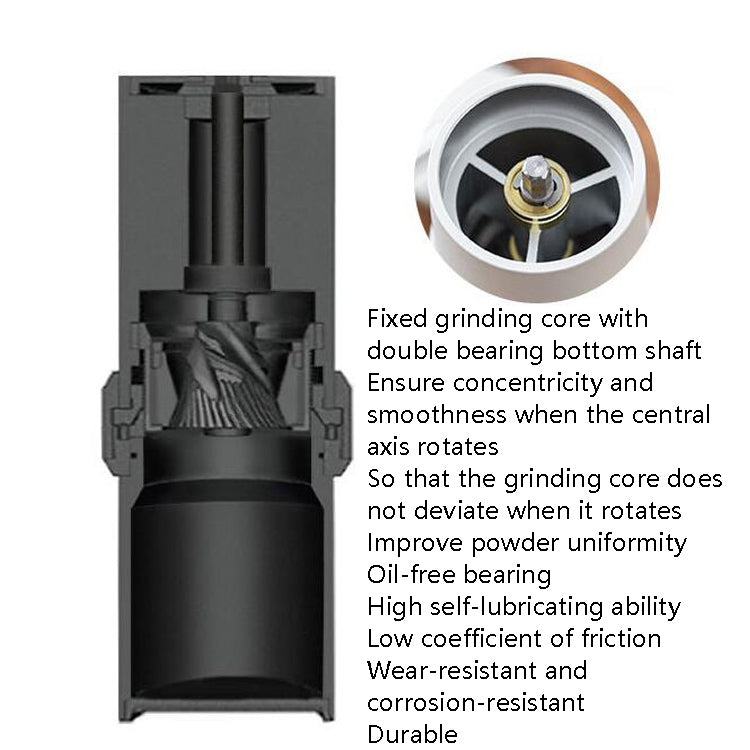 Diguo Hand-Shaking Grinding Machine Adjustable Coffee Bean Grinder Manual Coffee Machine(Black) - Coffee Machine & Accessories by buy2fix | Online Shopping UK | buy2fix