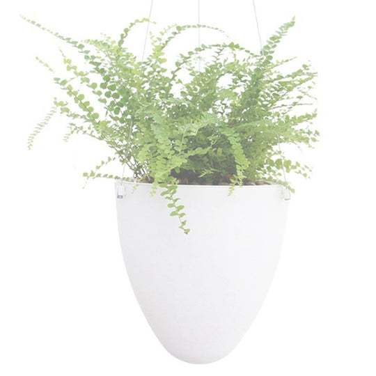Wire Hanging Plastic Flowerpot With Automatic Water Absorption And Frosted Surface(D09 Caliber 19cm)