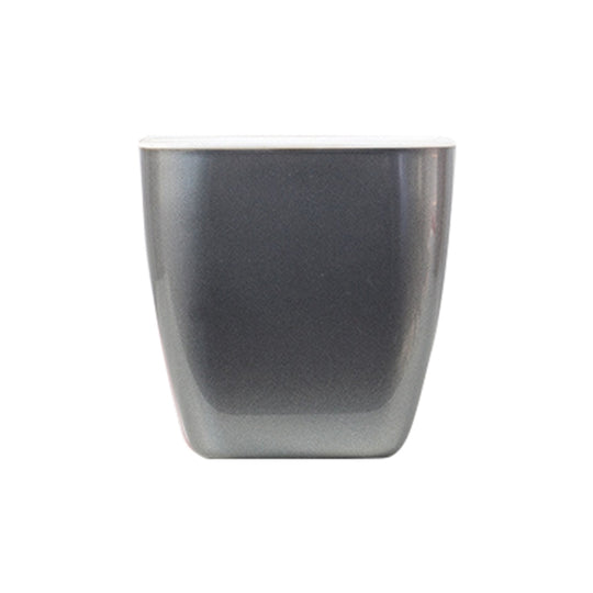 Imitation Metal Colorful Water Storage Plastic Flowerpot, Size: G105 Small Pot(Square Silver Grey)