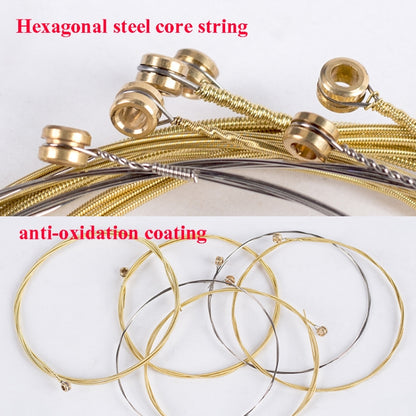 1 Set Folk Guitar Brass Strings Acoustic Guitar Set Strings 1-6(Yellow Packing 011) - String Instrument Accessories by buy2fix | Online Shopping UK | buy2fix