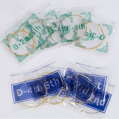 1 Set Folk Guitar Brass Strings Acoustic Guitar Set Strings 1-6(Yellow Packing 011) - String Instrument Accessories by buy2fix | Online Shopping UK | buy2fix