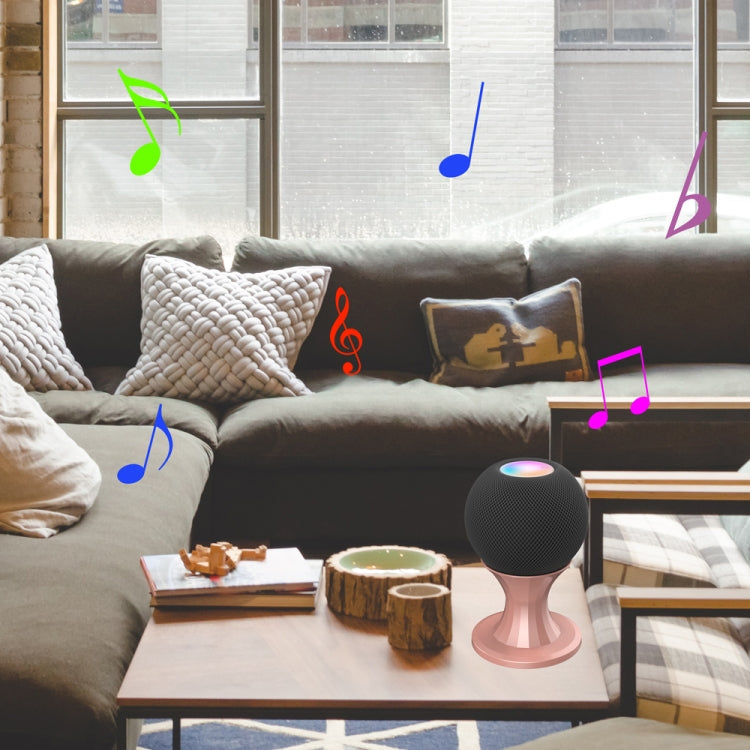 Speaker Desktop Metal Bracket For Apple Home Pod Mini(Rose Pink) - Speaker Bracket by buy2fix | Online Shopping UK | buy2fix