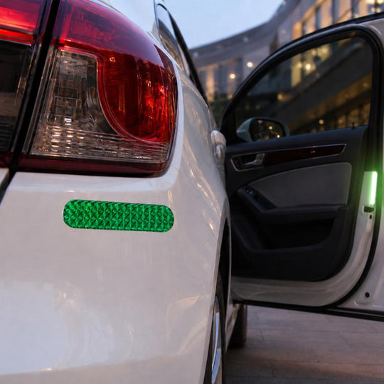 2 PCS High-brightness Laser Reflective Strip Warning Tape Decal Car Reflective Stickers Safety Mark(Green)