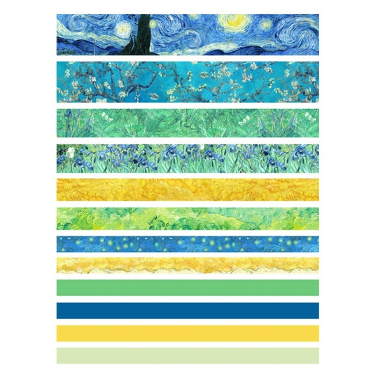 Antique And Paper Tape Hand Account DIY Decoration Material, Colour: Van Gogh Impression