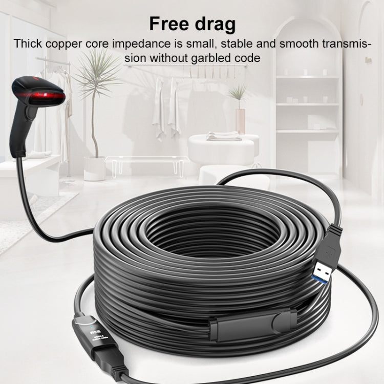 D.Y.TECH USB 3.0 Male To Female Extension Cable Double Shielded Chip Data Cable, Length: 10m by buy2fix