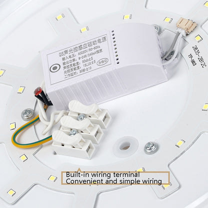 LED Sound Light Control Ceiling Lamp Round Corridor Intelligent Sensor Lamp, Power source: 24W 400mm(White) by buy2fix