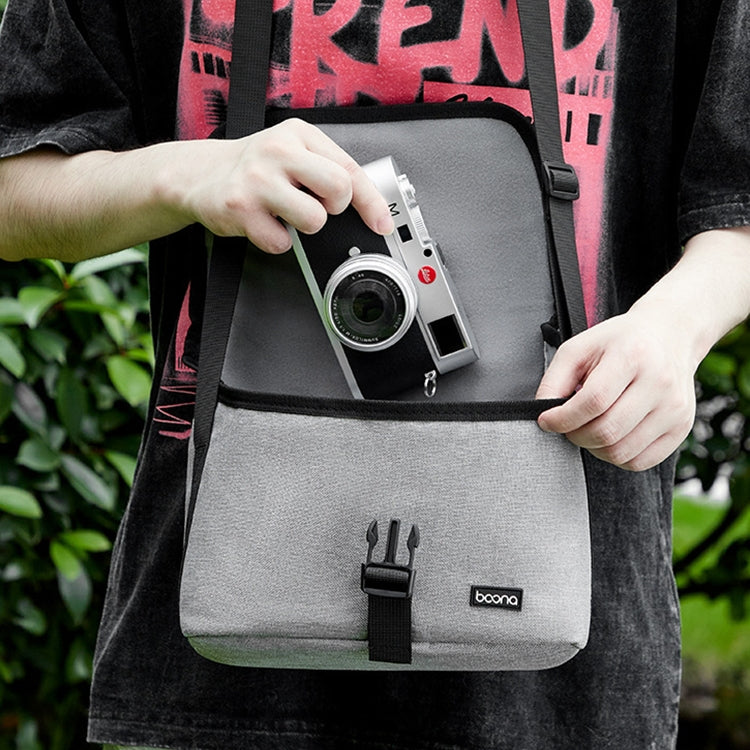 Baona BN-H013 Camera Shoulder Bag SLR Lens Storage Handbag(Light-Thin Black) - Strap Satchel by Baona | Online Shopping UK | buy2fix