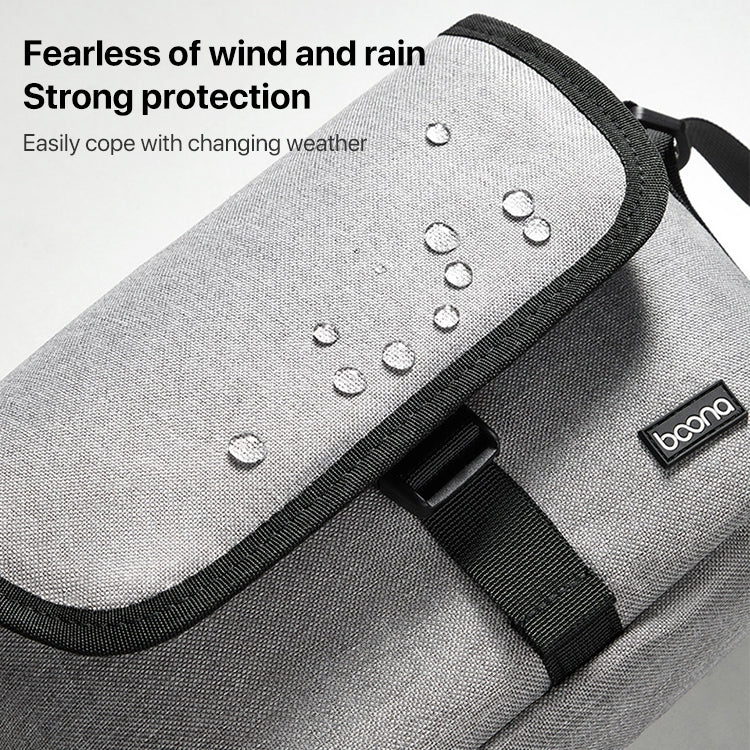 Baona BN-H013 Camera Shoulder Bag SLR Lens Storage Handbag(Light-Thin Black) - Strap Satchel by Baona | Online Shopping UK | buy2fix