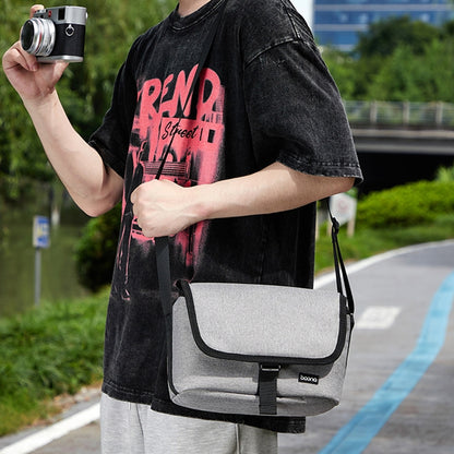 Baona BN-H013 Camera Shoulder Bag SLR Lens Storage Handbag(Light-Thin Gray) - Strap Satchel by Baona | Online Shopping UK | buy2fix