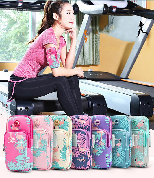 2 PCS B082 Sports Outdoor Arm Bag Mobile Phone Arm Band Running Fitness Mobile Phone Bag, Specification： Large (Lilac) - 5.5~6.5 inch by buy2fix | Online Shopping UK | buy2fix