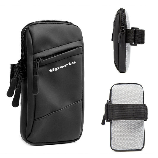 Running Mobile Phone Arm Bag Sports Yoga Fitness Mobile Phone Bag(B221 Zipper Black) - 5.5~6.5 inch by buy2fix | Online Shopping UK | buy2fix