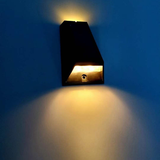 2 PCS N771 Solar Wall Light Up And Down Lights Outdoor Wall Lights Garden Light(Warm+White Light) - Solar Lights by buy2fix | Online Shopping UK | buy2fix