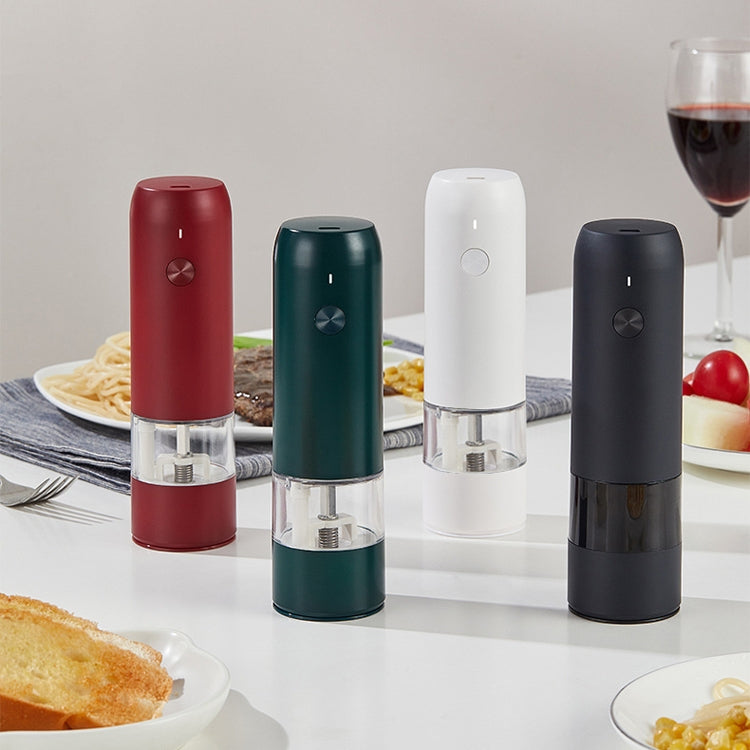 BY800 Electric Black Pepper Grinder Charge-Type Pepper Sea Salt Seasoning Grinder(Agate Red) - Stirrer & Squeezer by buy2fix | Online Shopping UK | buy2fix