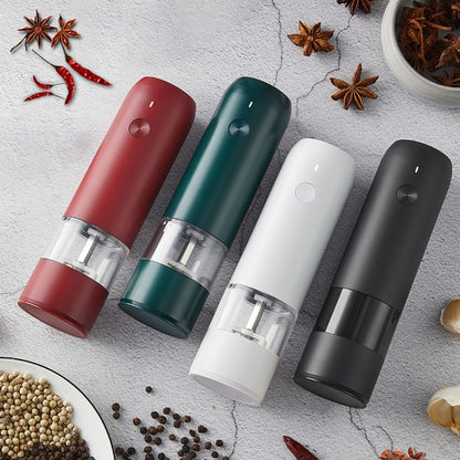 BY800 Electric Black Pepper Grinder Charge-Type Pepper Sea Salt Seasoning Grinder(Agate Red) - Stirrer & Squeezer by buy2fix | Online Shopping UK | buy2fix