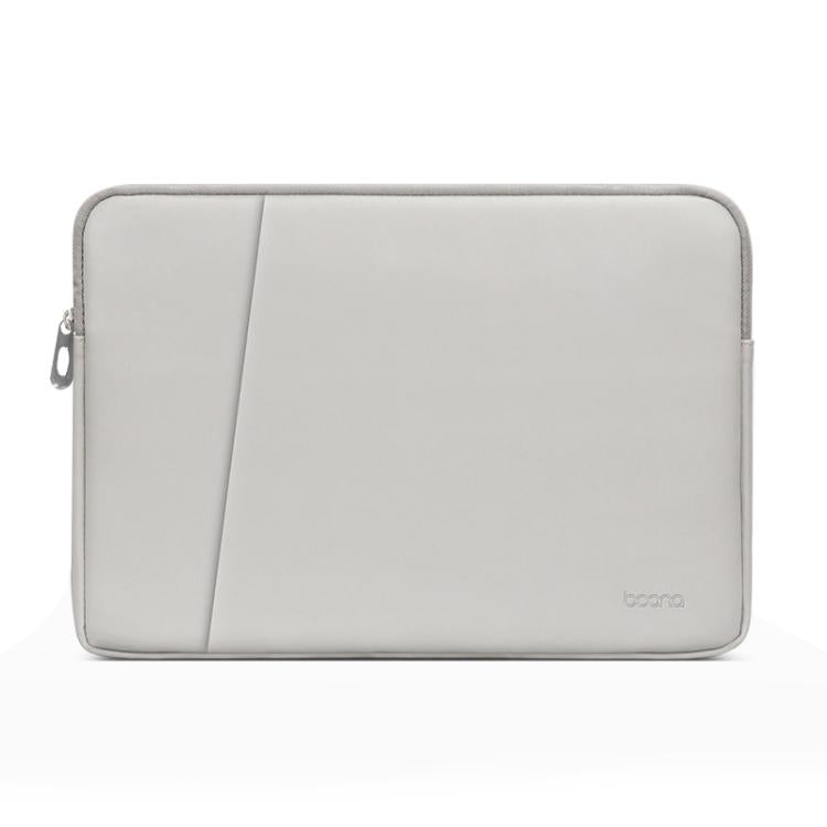 Baona BN-Q004 PU Leather Laptop Bag, Colour: Double-layer Gray, Size: 13/13.3/14 inch - 14.1 inch by Baona | Online Shopping UK | buy2fix