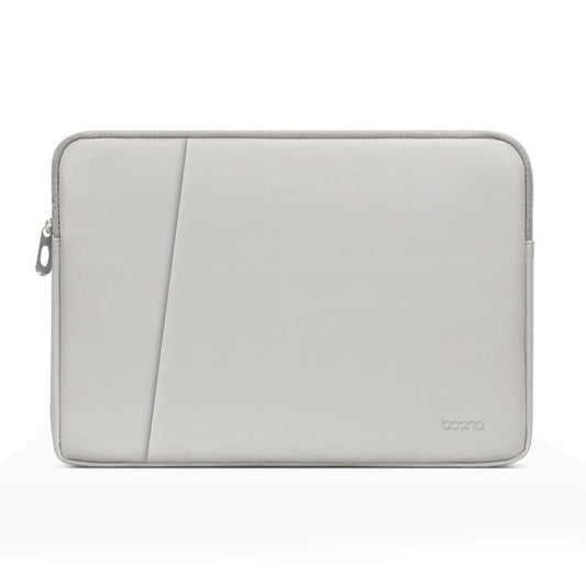 Baona BN-Q004 PU Leather Laptop Bag, Colour: Double-layer Gray, Size: 15/15.6 inch - 15 inch by Baona | Online Shopping UK | buy2fix