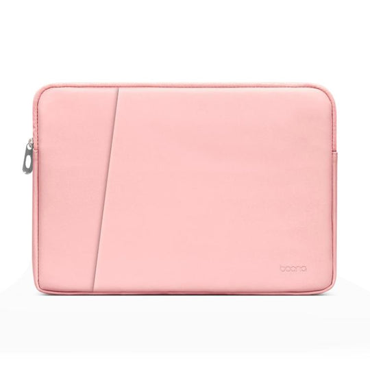 Baona BN-Q004 PU Leather Laptop Bag, Colour: Double-layer Pink, Size: 16/17 inch