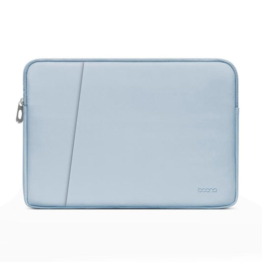 Baona BN-Q004 PU Leather Laptop Bag, Colour: Double-layer Sky Blue, Size: 15/15.6 inch - 15 inch by Baona | Online Shopping UK | buy2fix