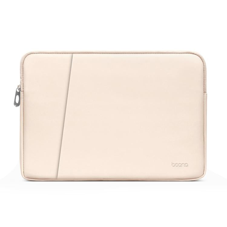 Baona BN-Q004 PU Leather Laptop Bag, Colour: Double-layer Apricot, Size: 16/17 inch - 15.6 - 17 inch by Baona | Online Shopping UK | buy2fix
